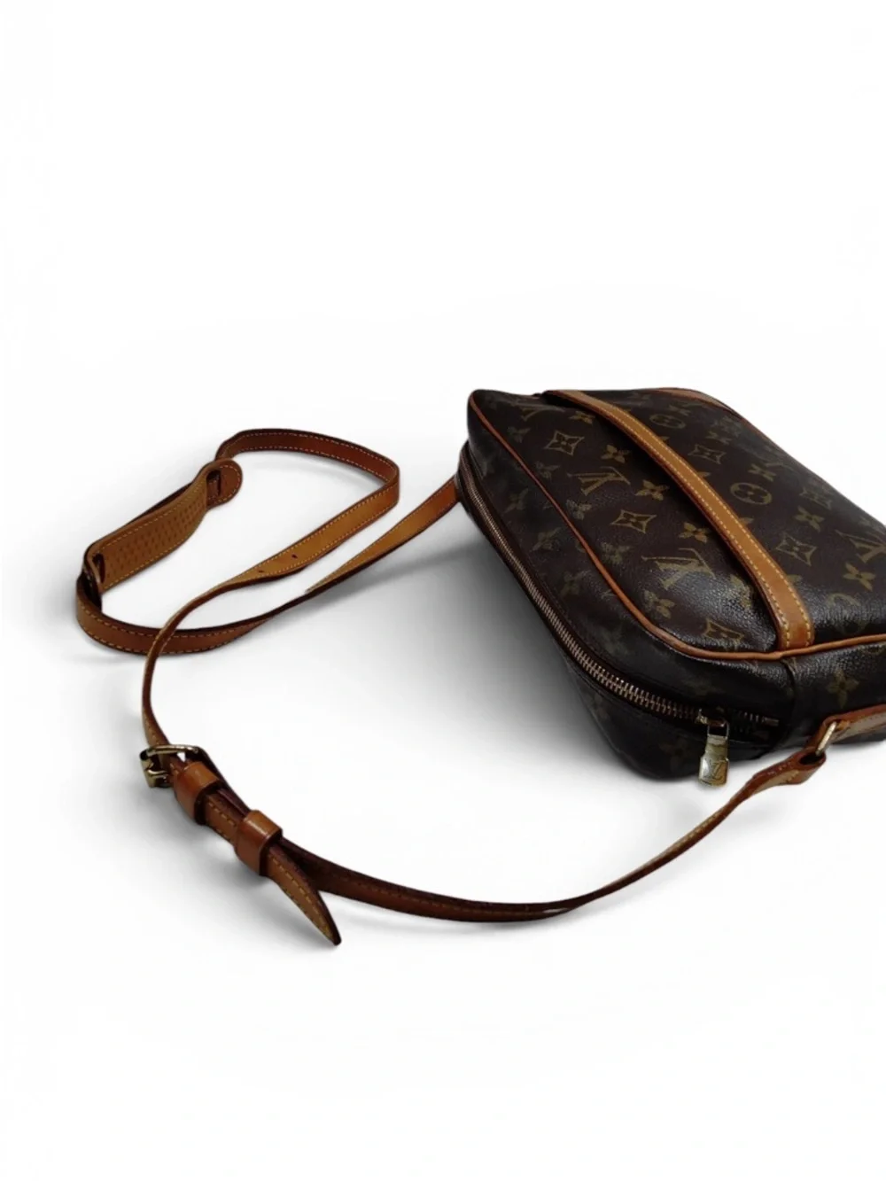 Louis Vuitton Monogram Canvas Brown Tan Crossbody Bag